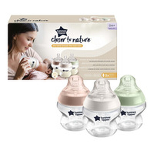 Tommee Tippee Closer To Nature Baby 150 ml Bottle, 0 Months +, Pack of 3 image number 3